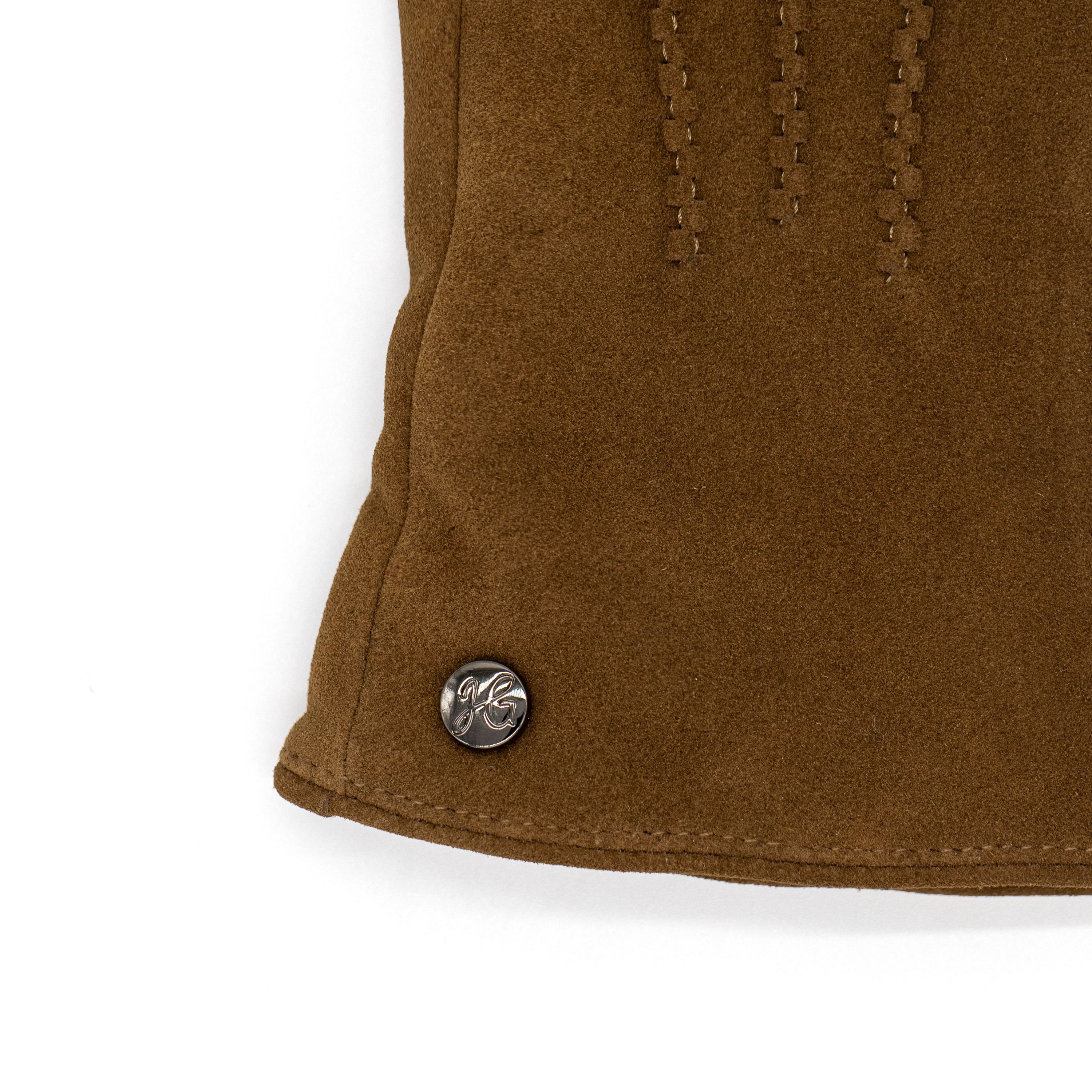 LEYLA – Velourleder Damenhandschuhe mit Kaschmir / Wolle Fütterung