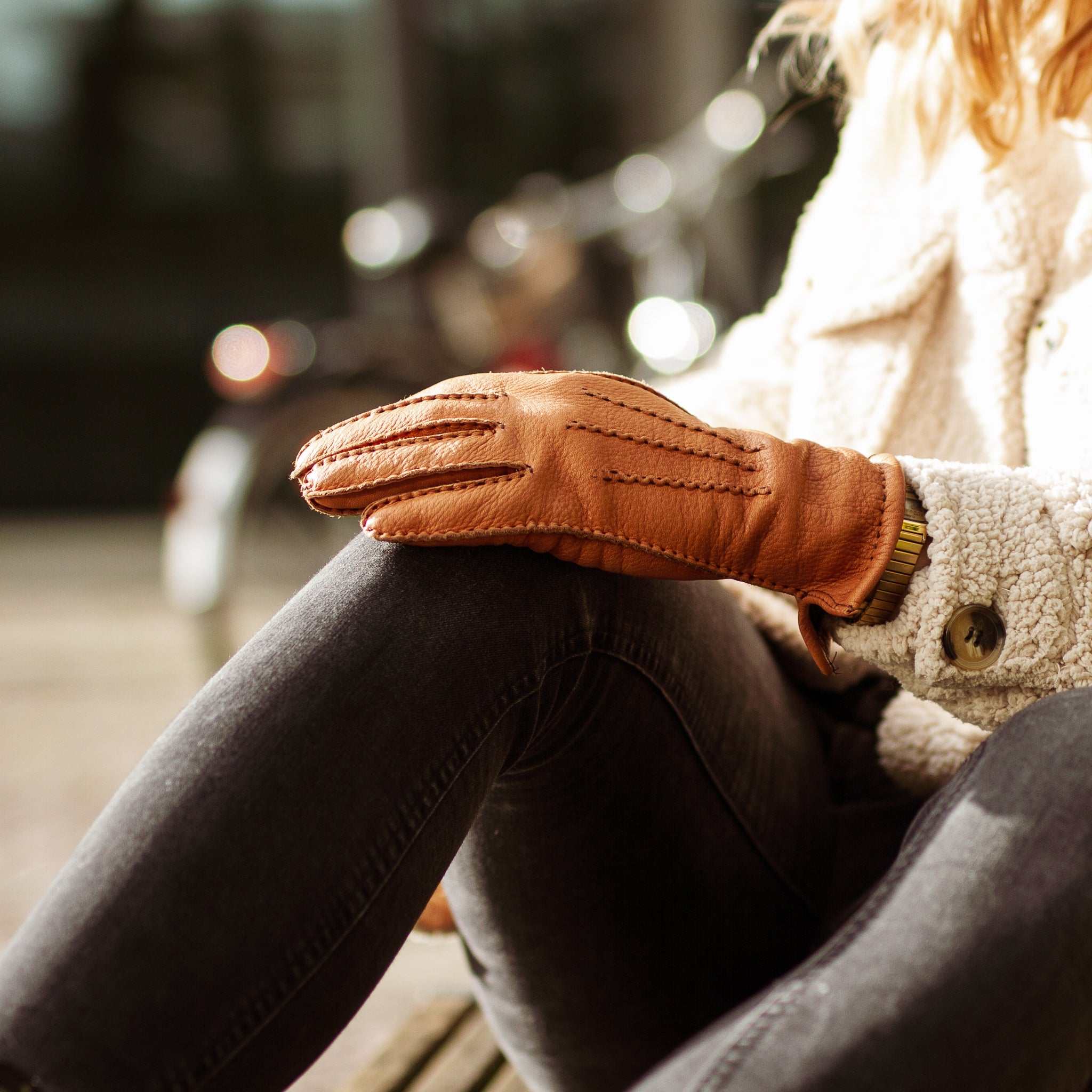 Vanni – Hirschleder Damenhandschuhe mit Fleece Fütterung