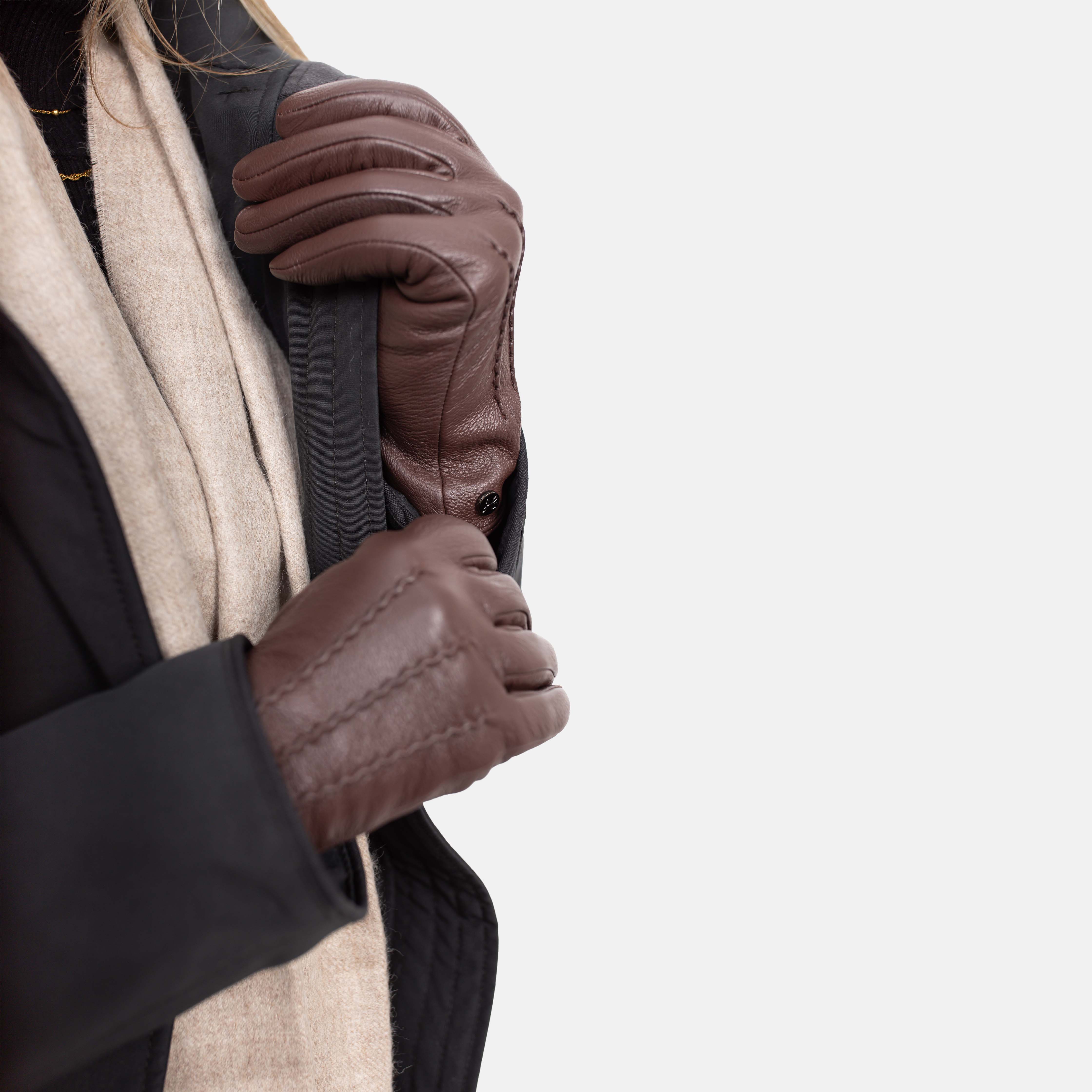 JESS – Ziegenlederhandschuhe mit Kaschmir Wolle Fütterung - Touchfunktion