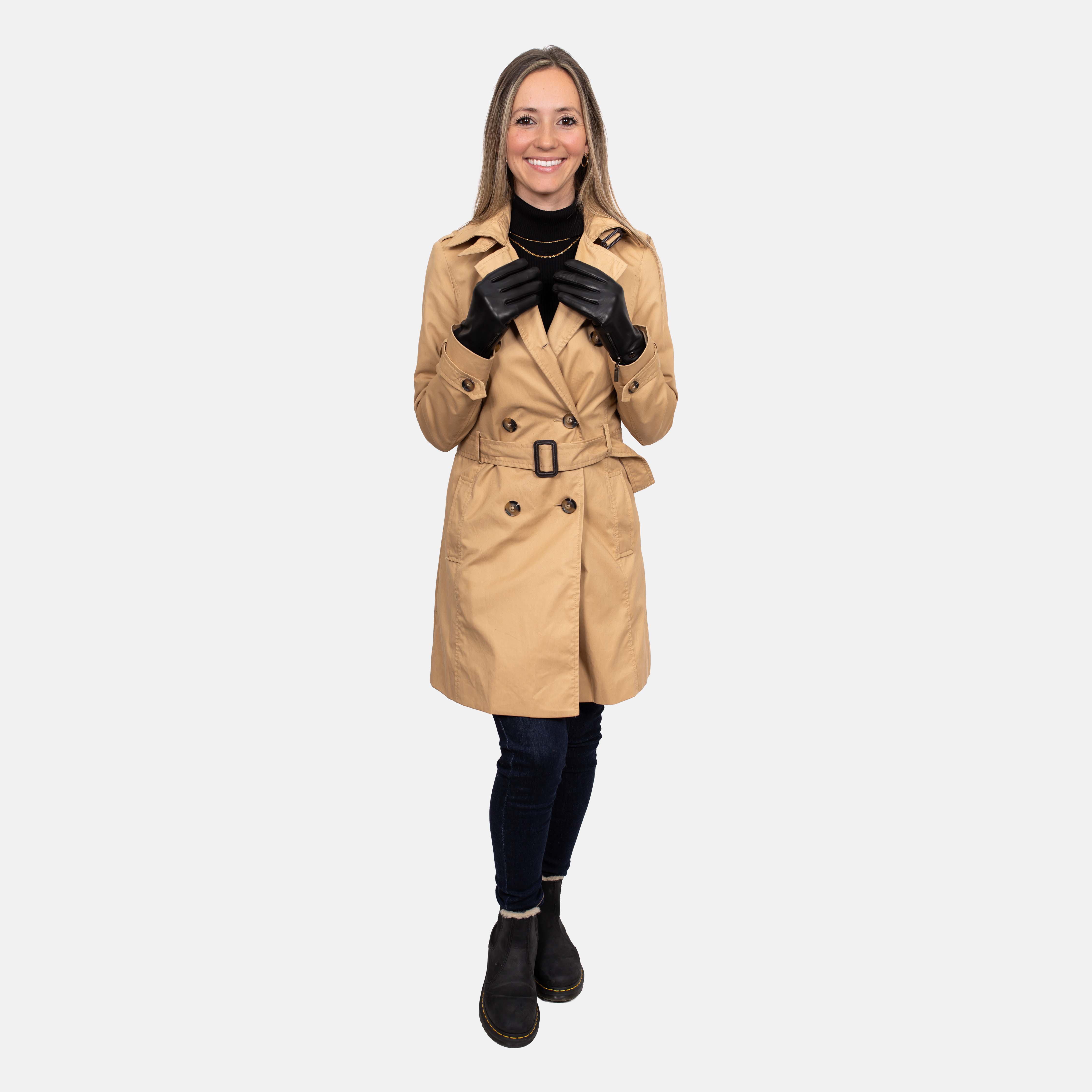 Kim - Haarschaf Lederhandschuh mit Kaschmir Wolle Fütterung und Touchscreenfunktion