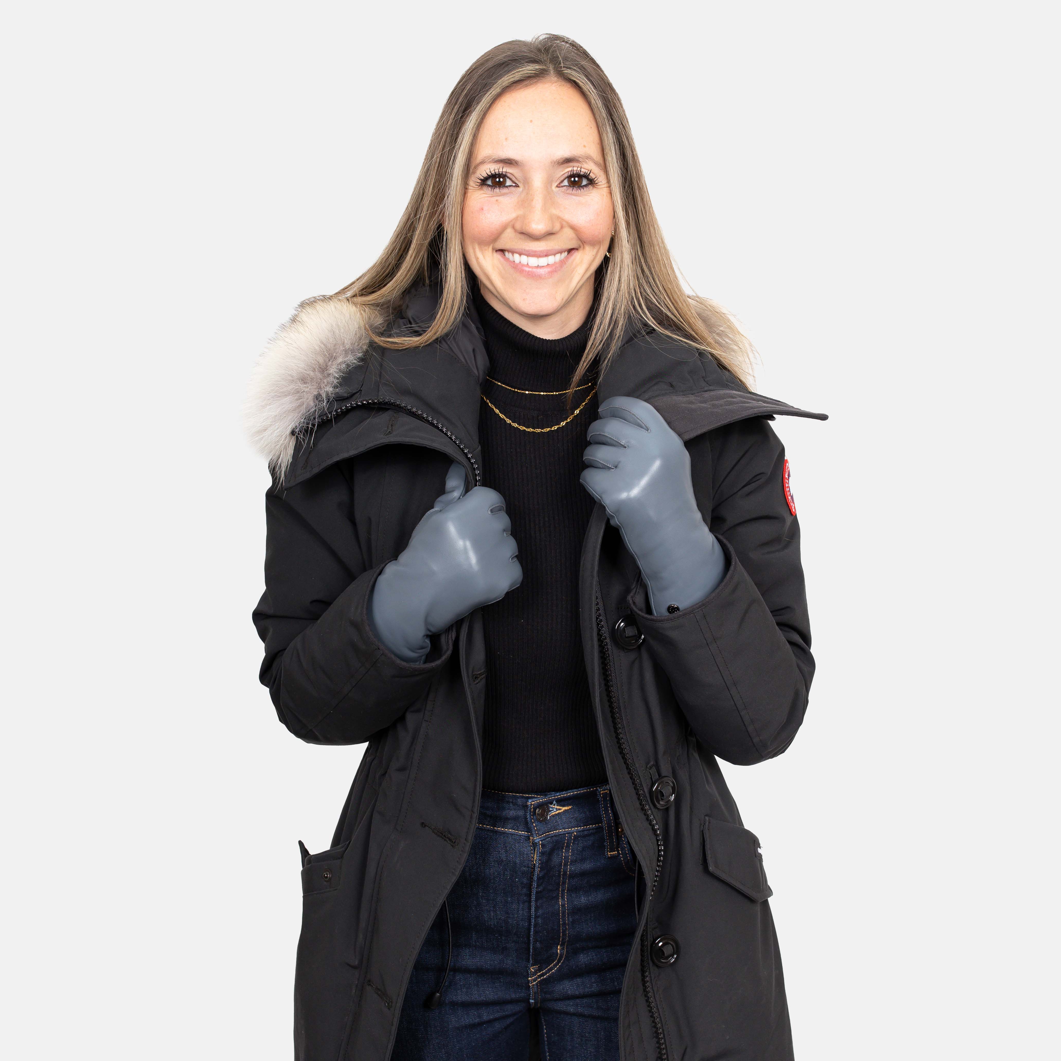 TRAUDL - Lammleder Damenhandschuhe mit Merino Lammfell-Fütterung - Touchfunktion