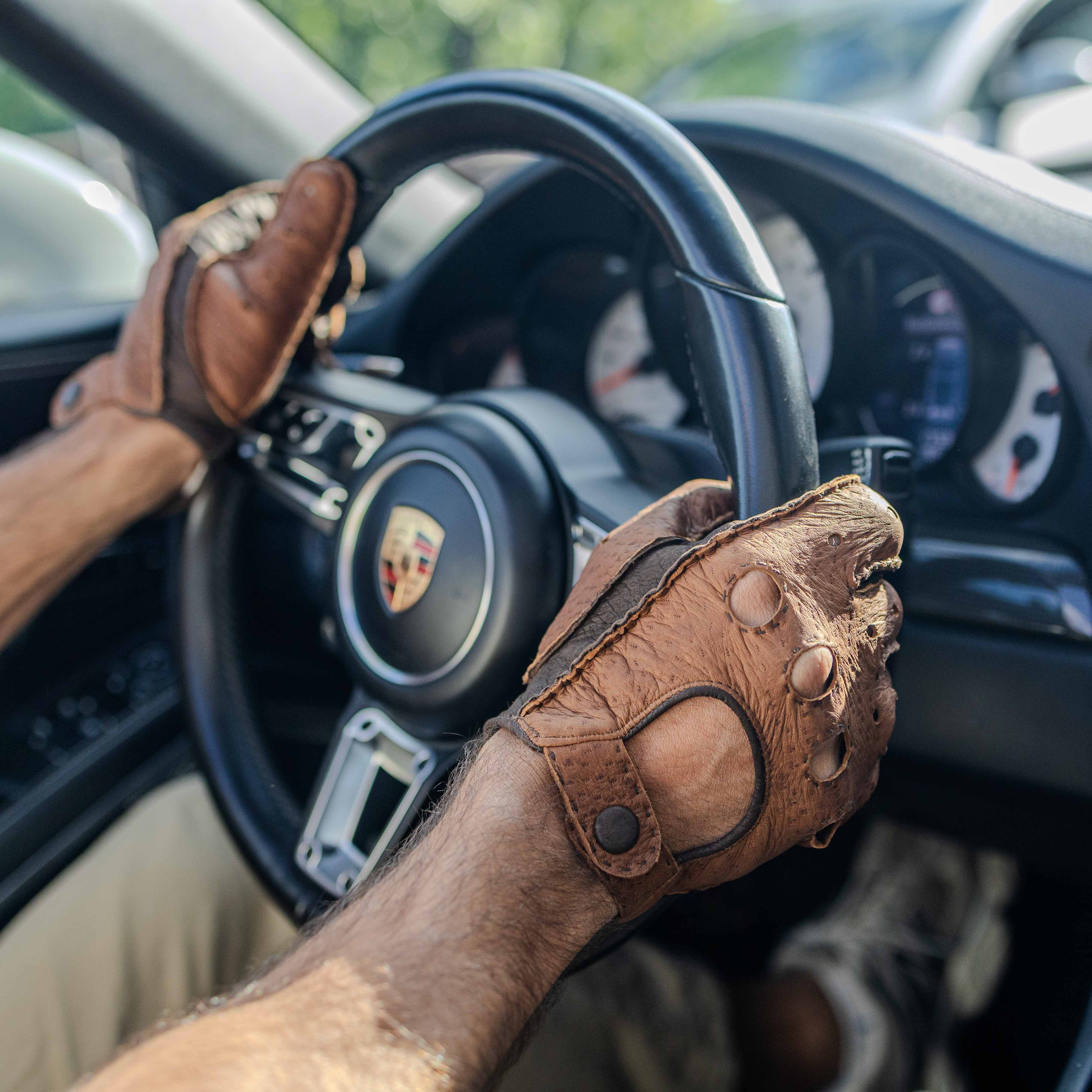 Langer Niki - Peccary Autofahrerhandschuhe