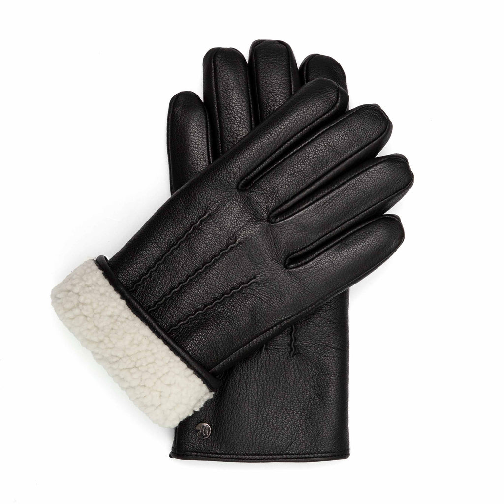 vegane handschuhe herren CHUCK – Ziegenlederhandschuhe mit Luxus Curly Lammfell