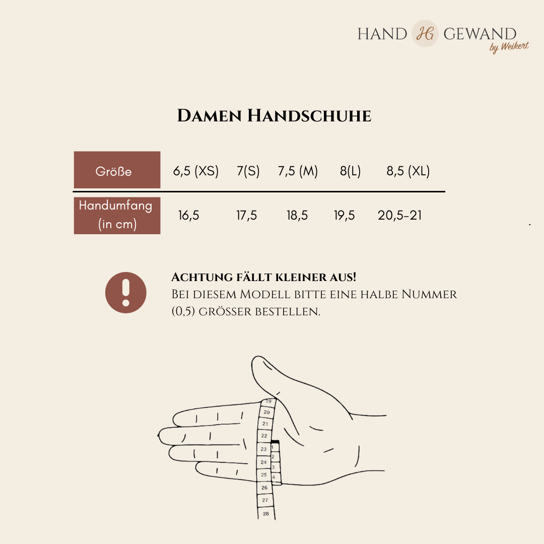 LEYLA – Velourleder Damenhandschuhe mit Kaschmir Wolle Fütterung