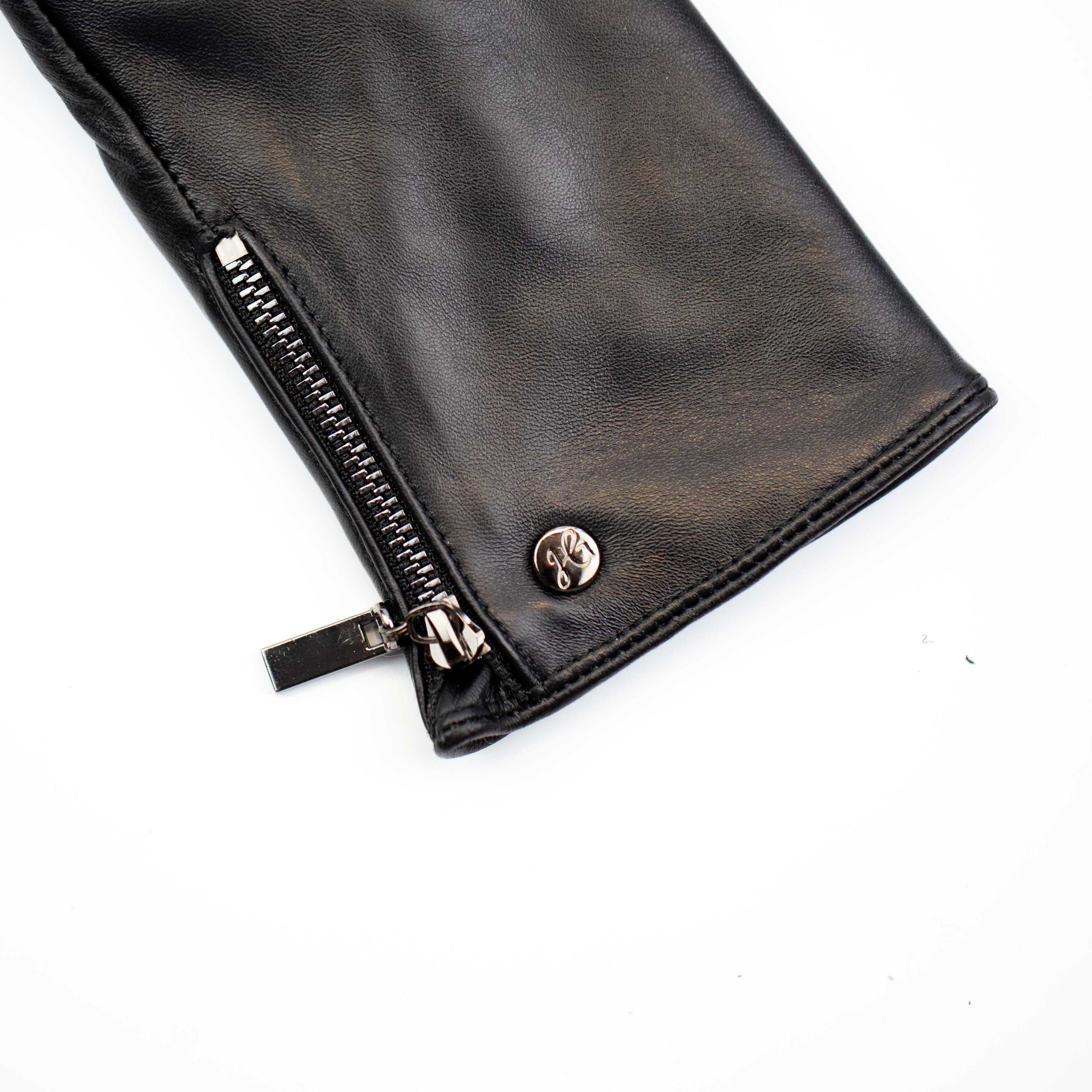 Kim - Haarschaf Lederhandschuh mit Kaschmir Wolle Fütterung und Touchscreenfunktion