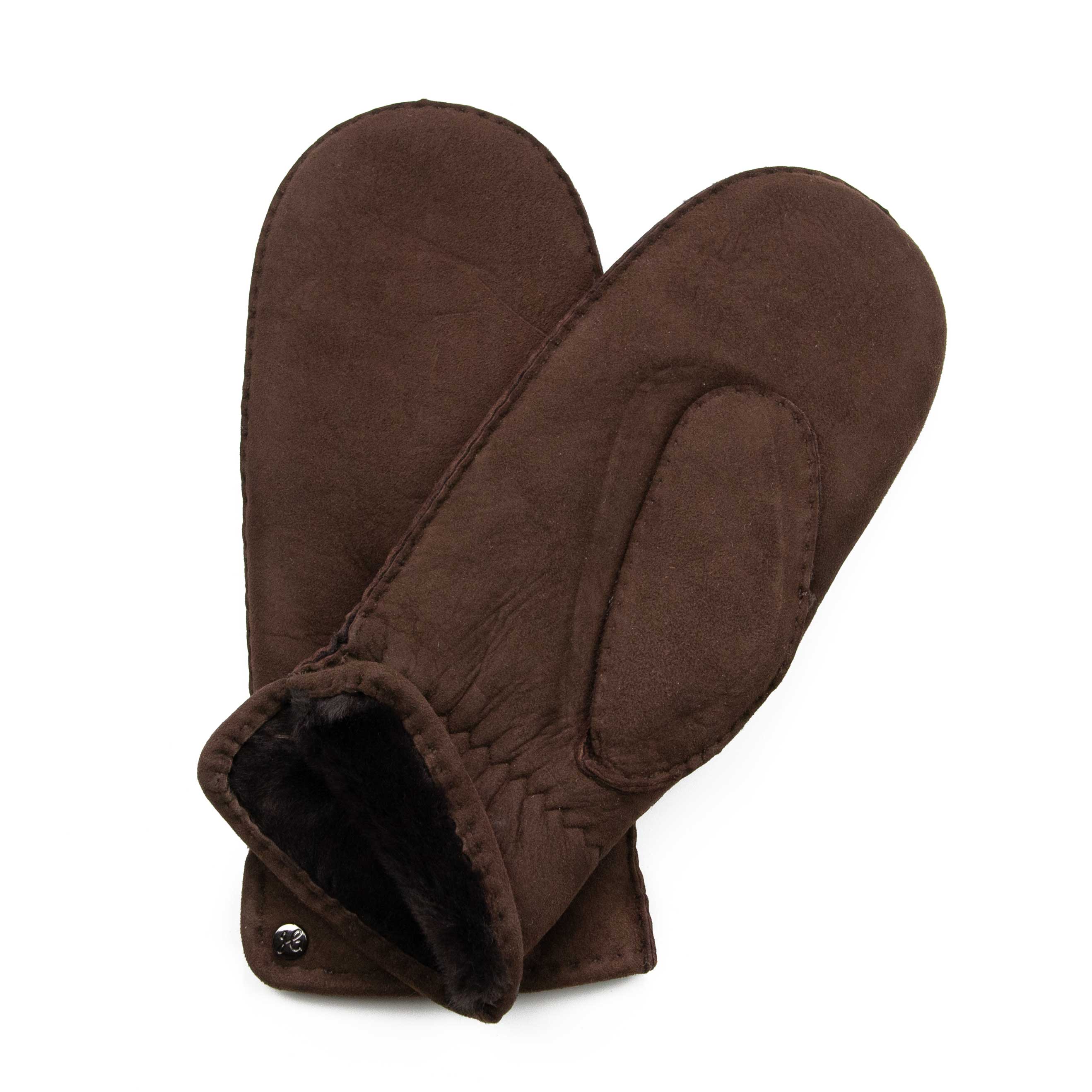 Lilly - Lammvelours Damenfäustling mit Merino Lammfell-Fütterung