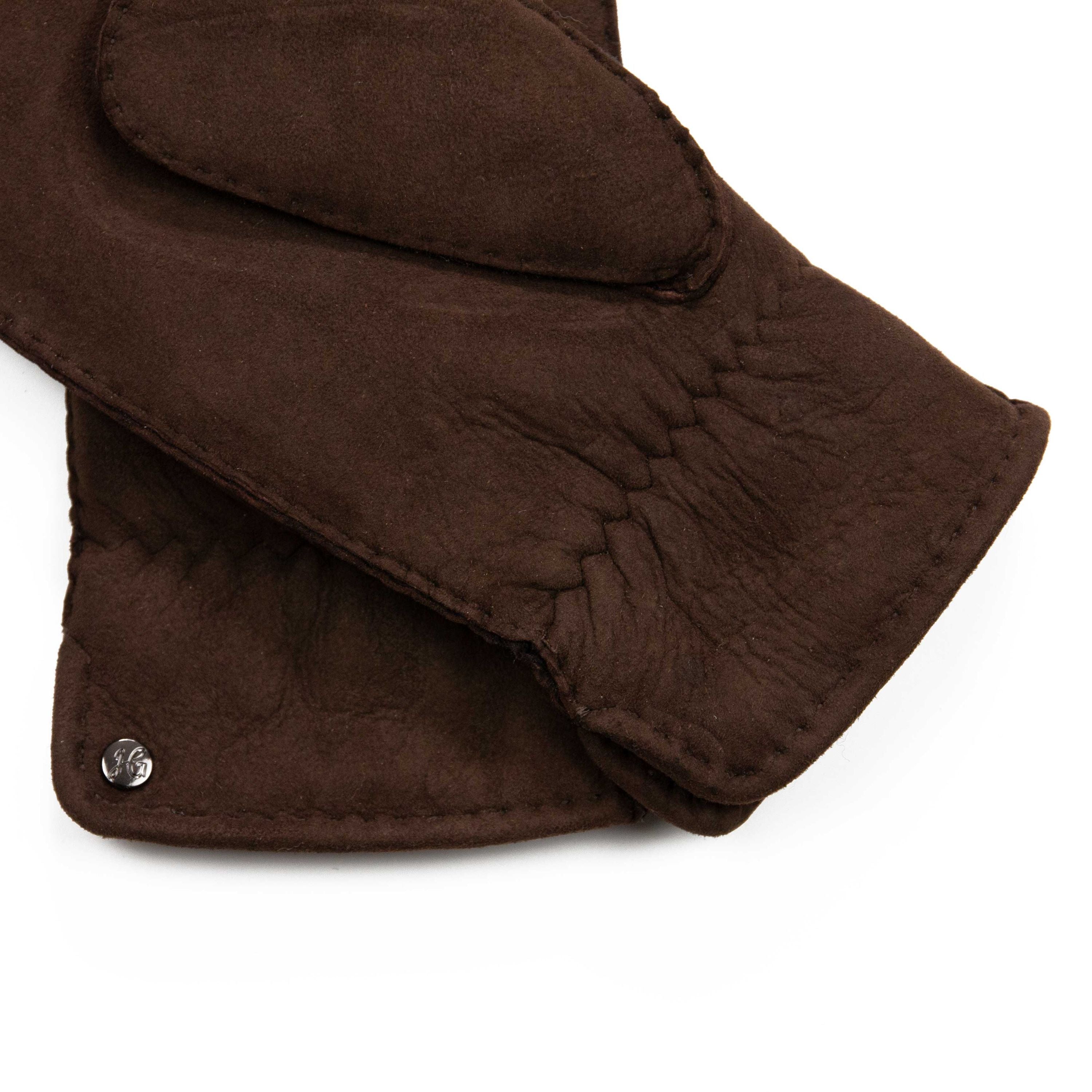 Lilly - Lammvelours Damenfäustling mit Merino Lammfell-Fütterung