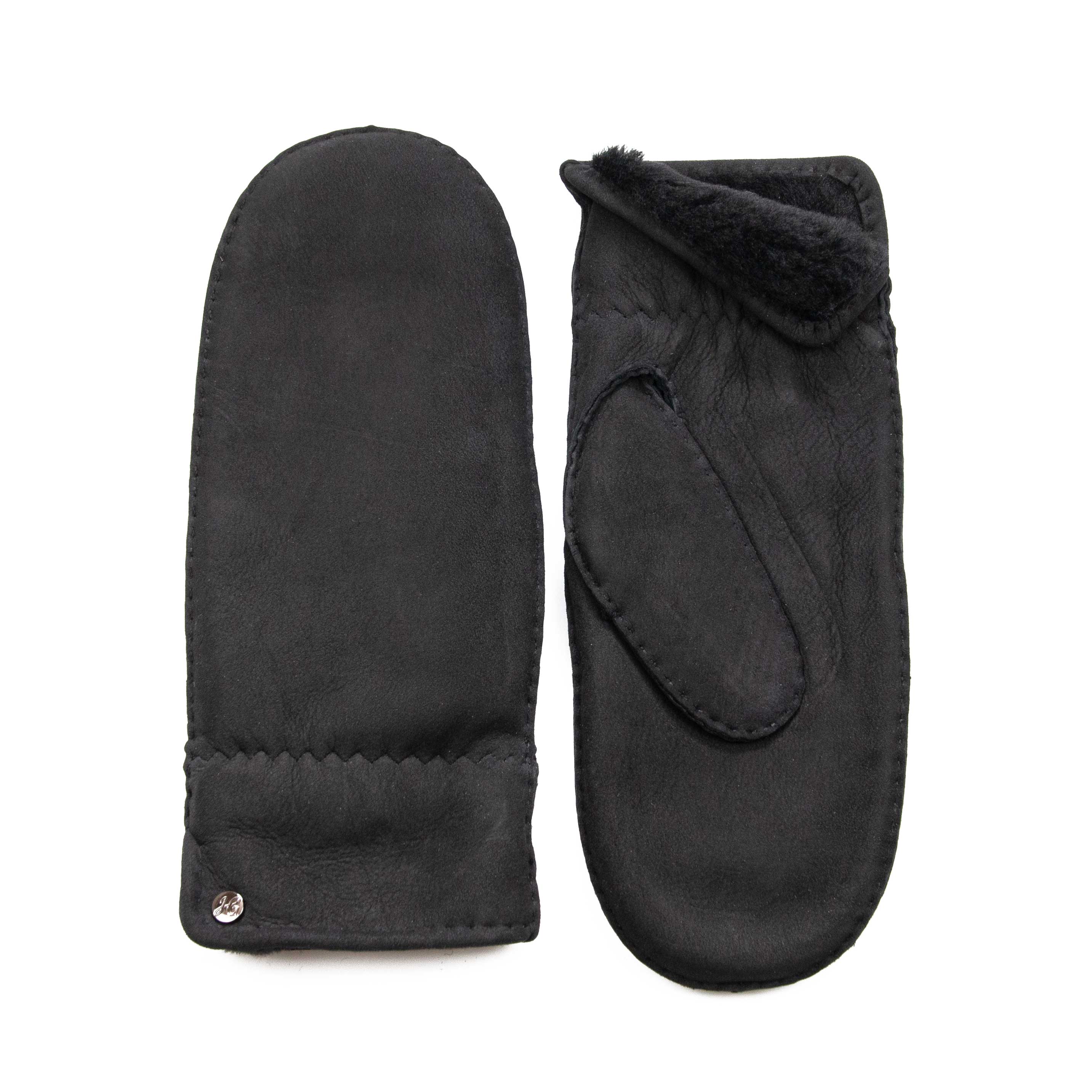 Lilly - Lammvelours Damenfäustling mit Merino Lammfell-Fütterung