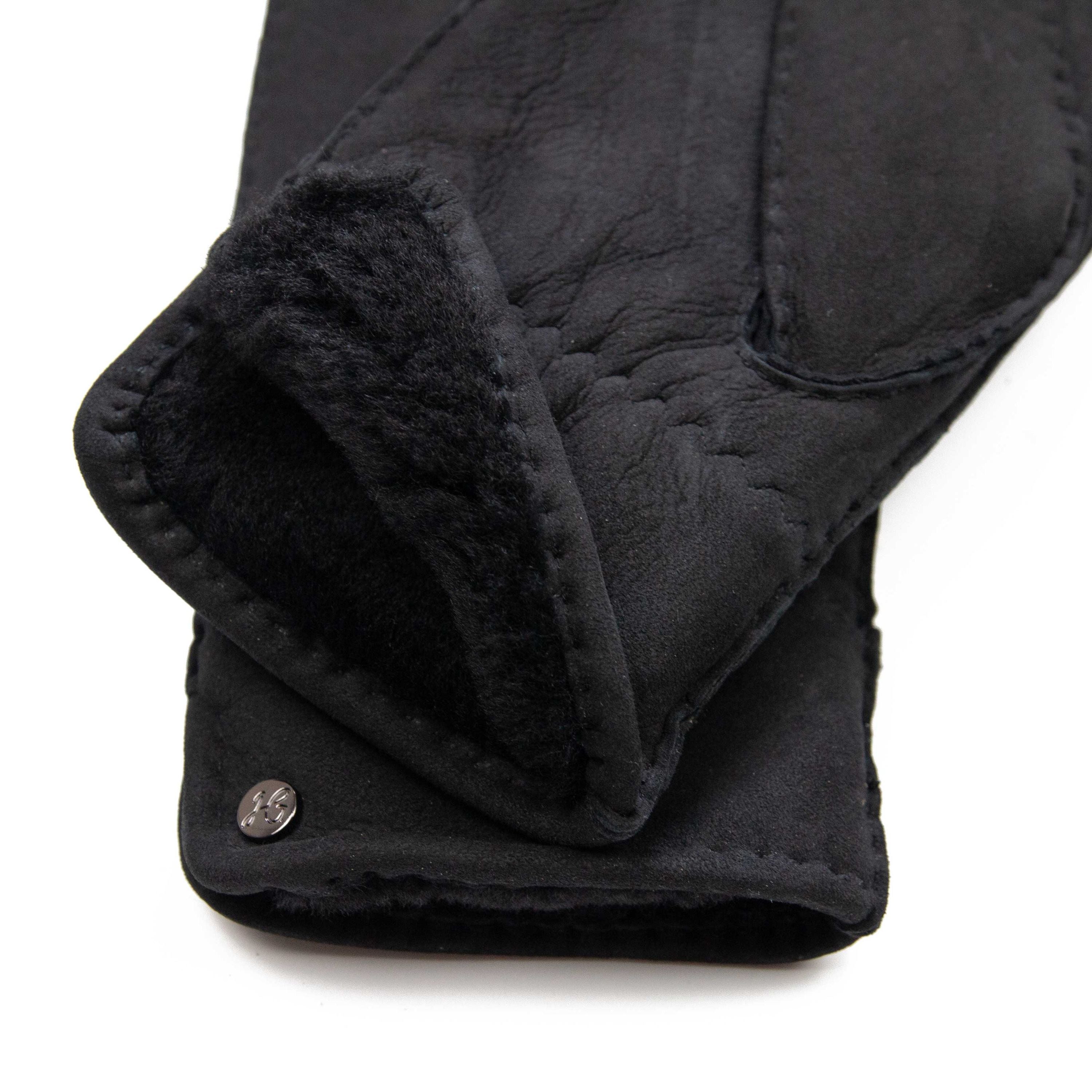 Lilly - Lammvelours Damenfäustling mit Merino Lammfell-Fütterung