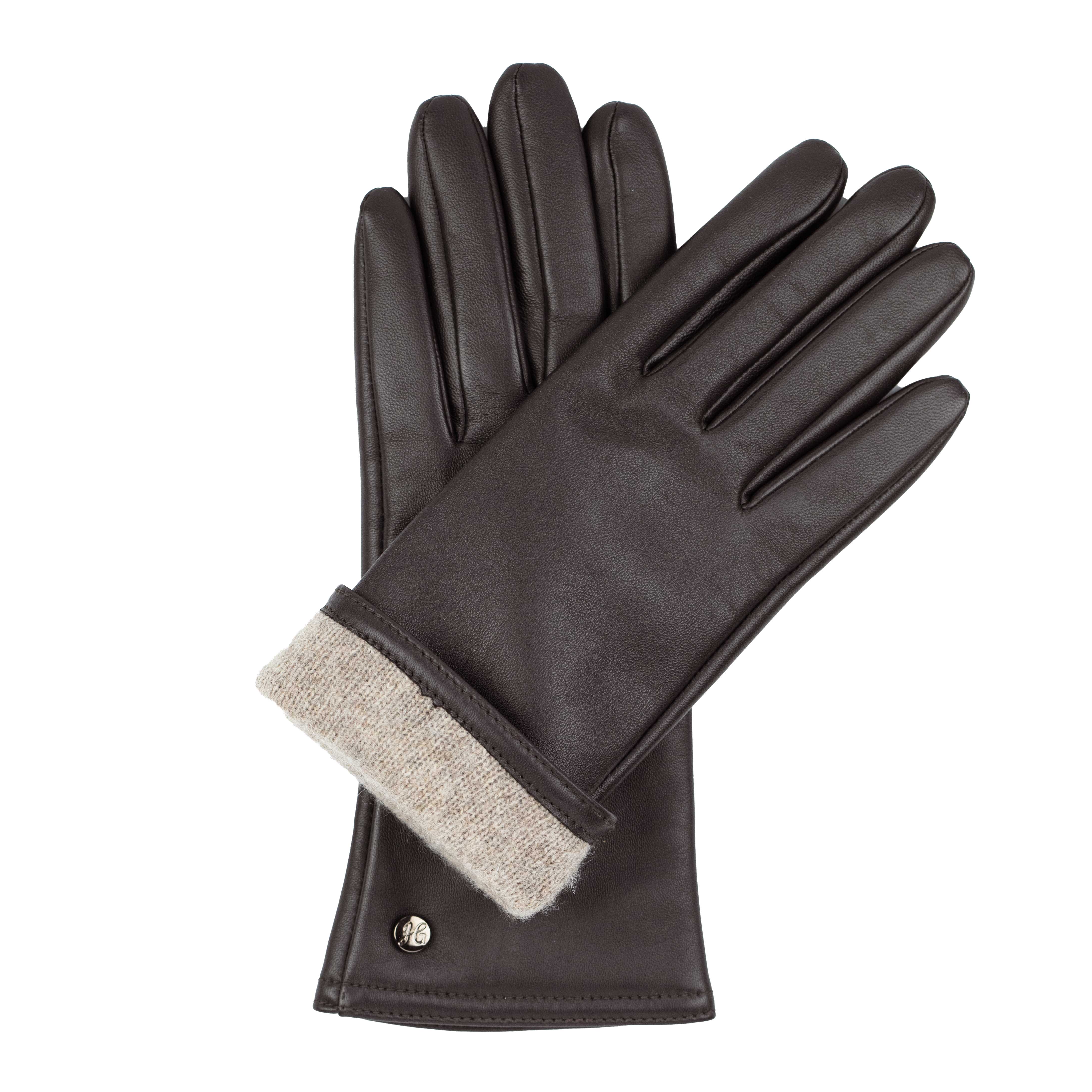 LIZ - Haarschaf Lederhandschuhe mit Kaschmir - Wolle Fütterung - Touchscreenfunktion