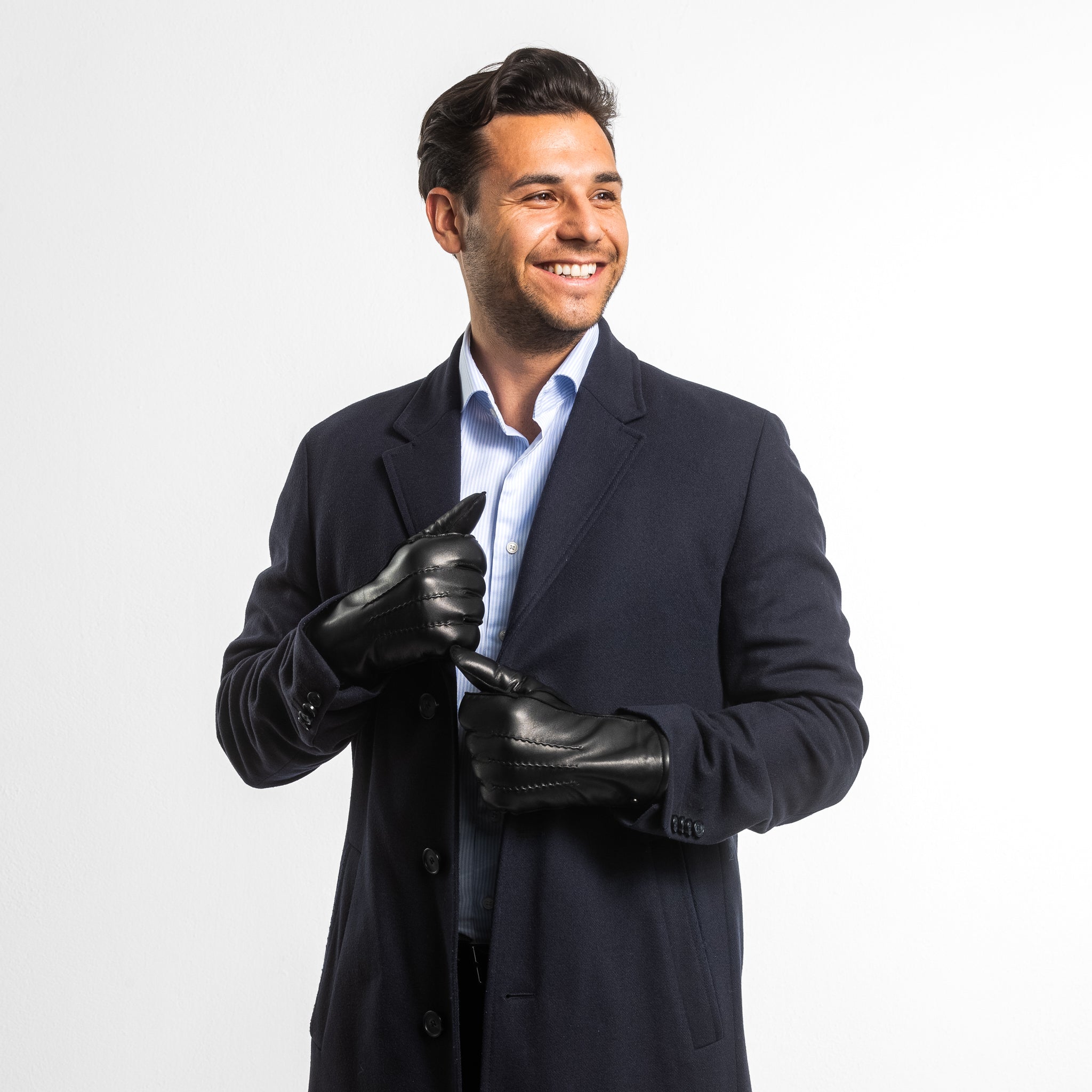 Mr. PROKOP – Lammlederhandschuhe mit Lammfell-Fütterung - Touchfunktion