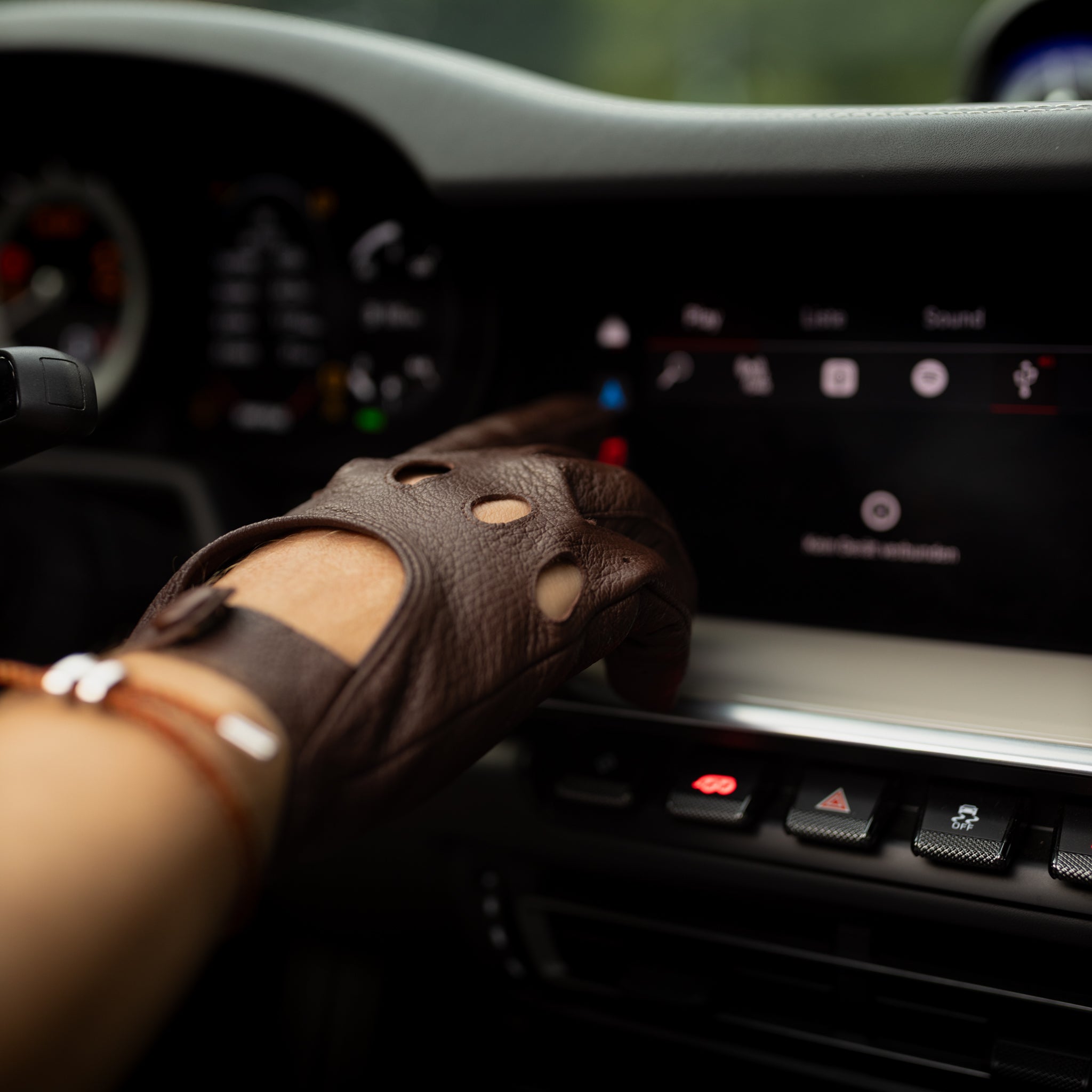 PETE – Autofahrer Handschuhe - Ziegenleder - Touchfunktion