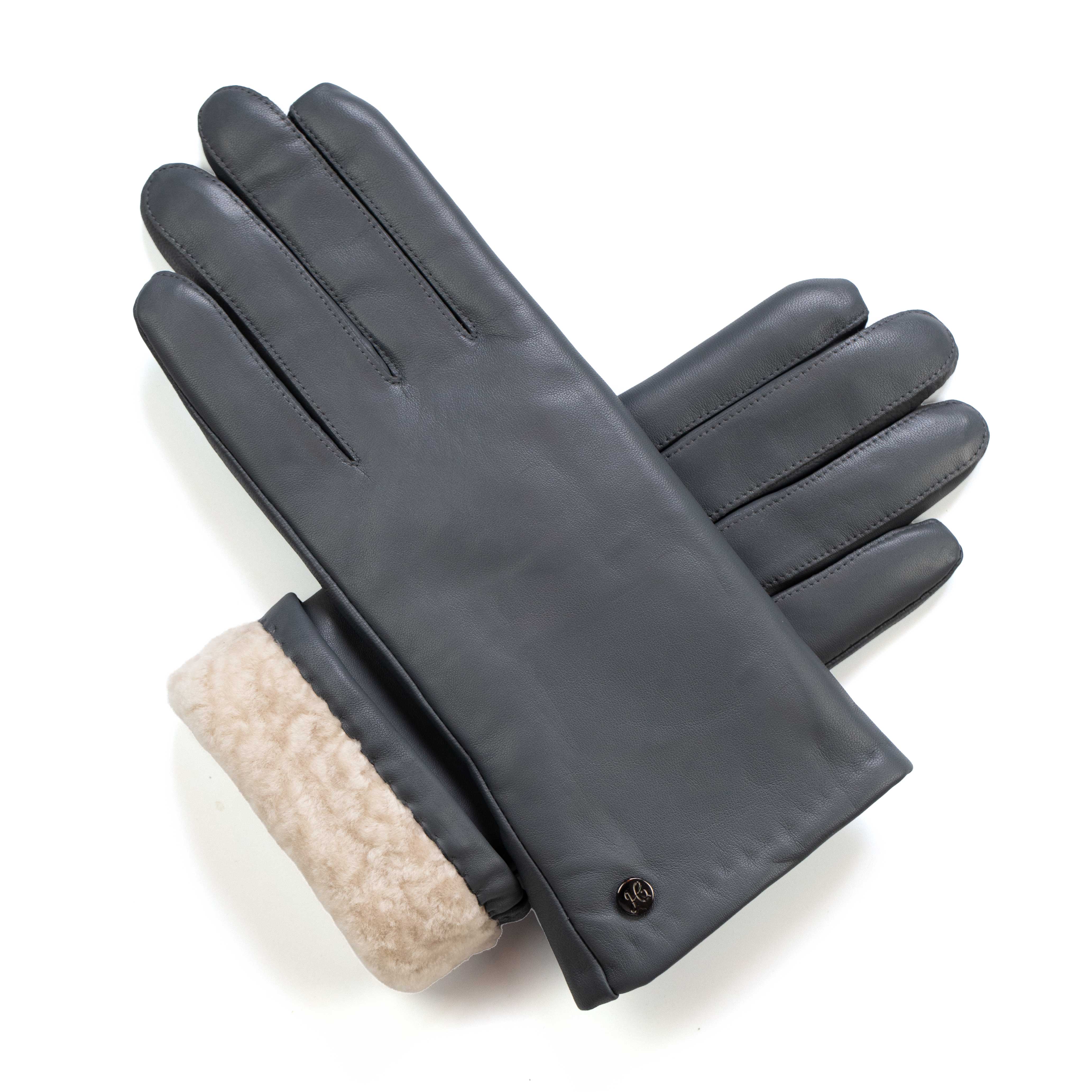 TRAUDL - Lammleder Damenhandschuhe mit Merino Lammfell-Fütterung - Touchfunktion