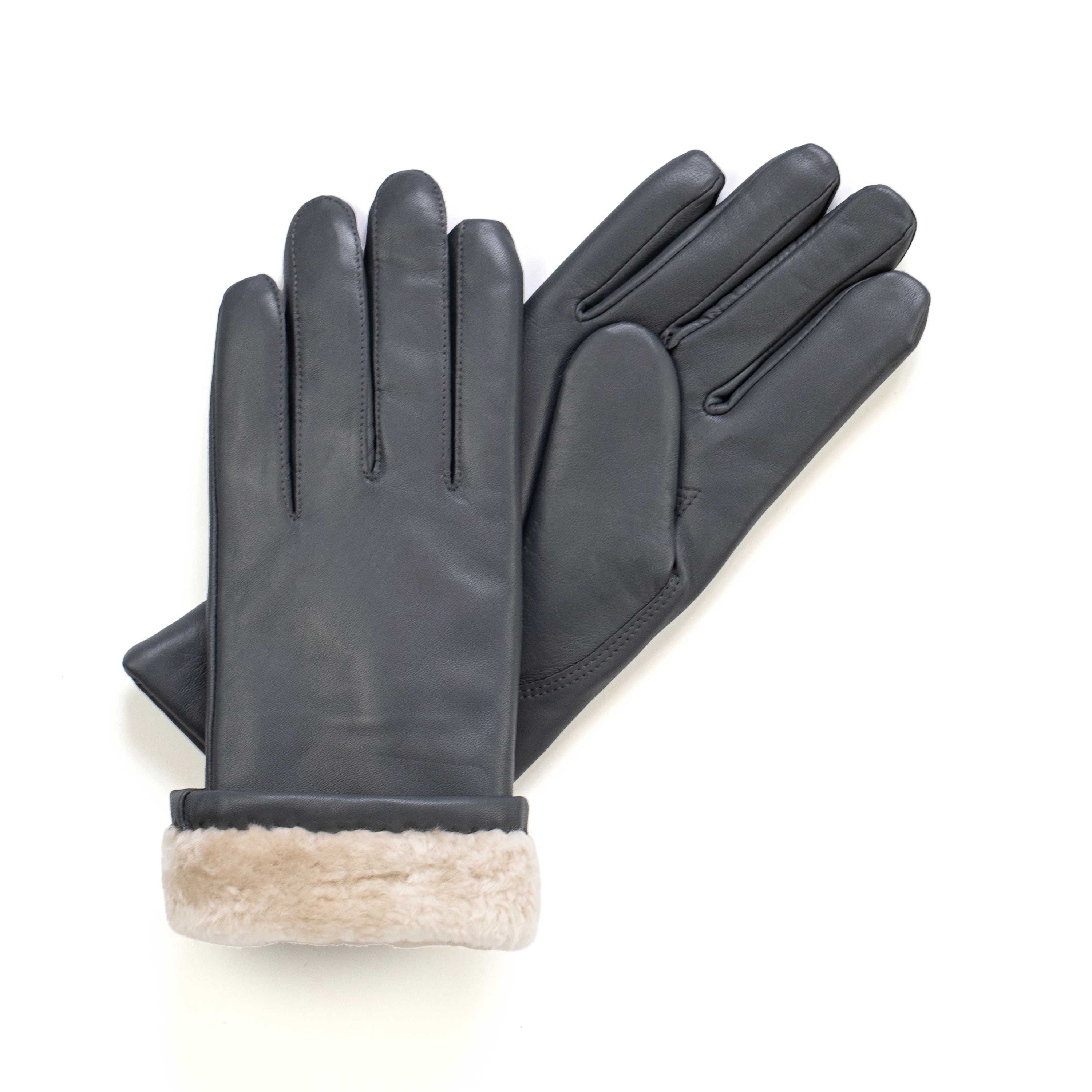 TRAUDL - Lammleder Damenhandschuhe mit Merino Lammfell-Fütterung - Touchfunktion