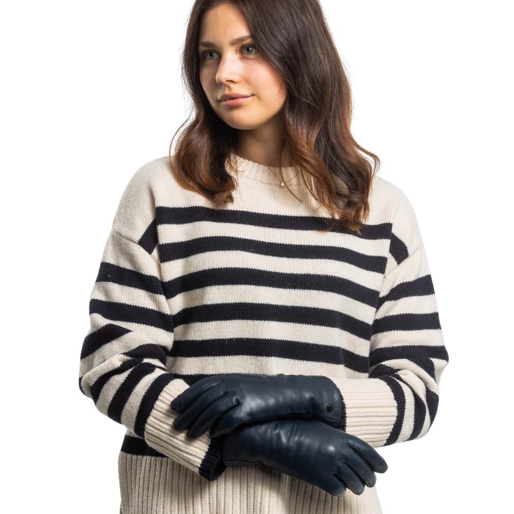 TRAUDL - Lammleder Damenhandschuhe mit Merino Lammfell-Fütterung - Touchfunktion