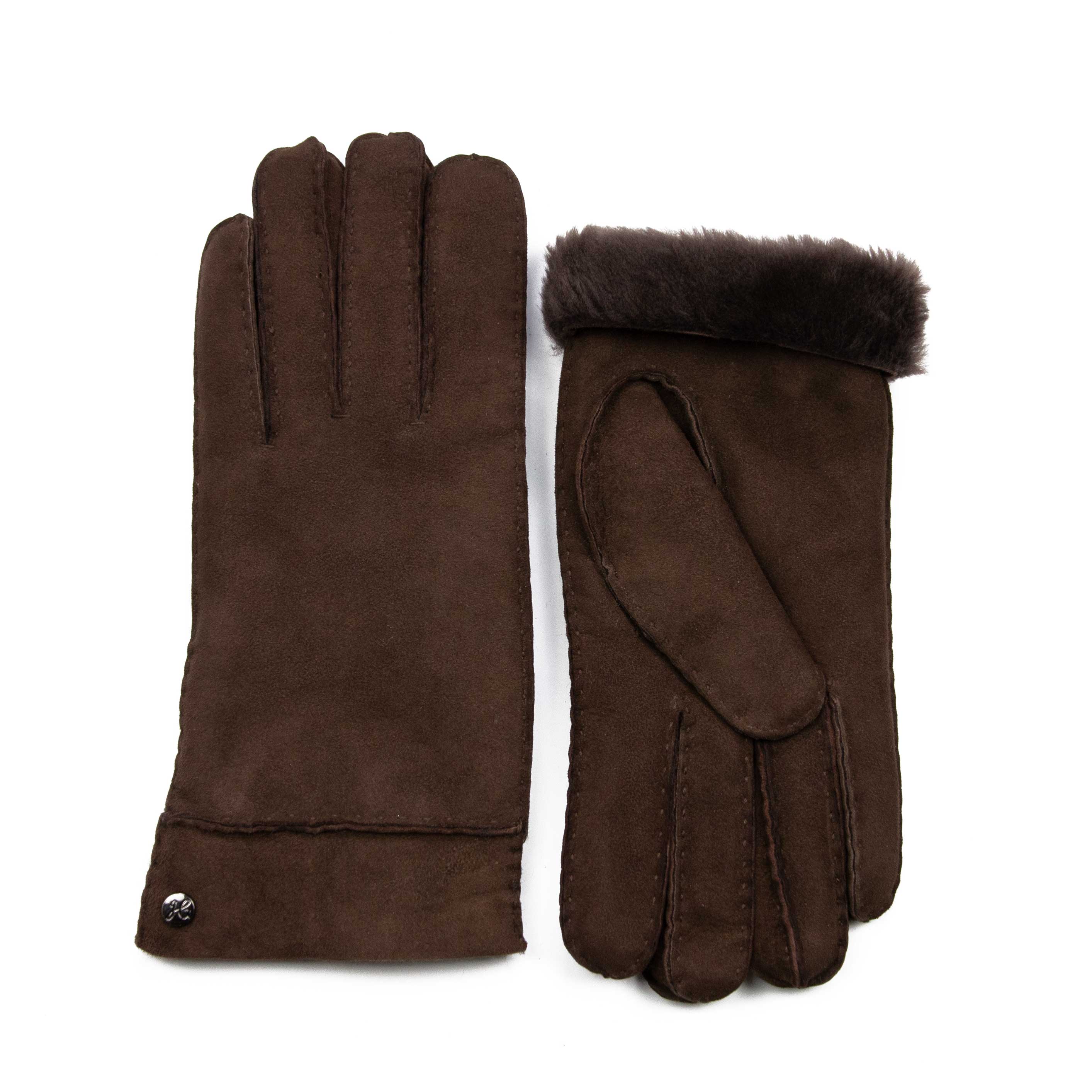 EVA- Lammvelours-Lederhandschuhe mit Merino-Lammfell