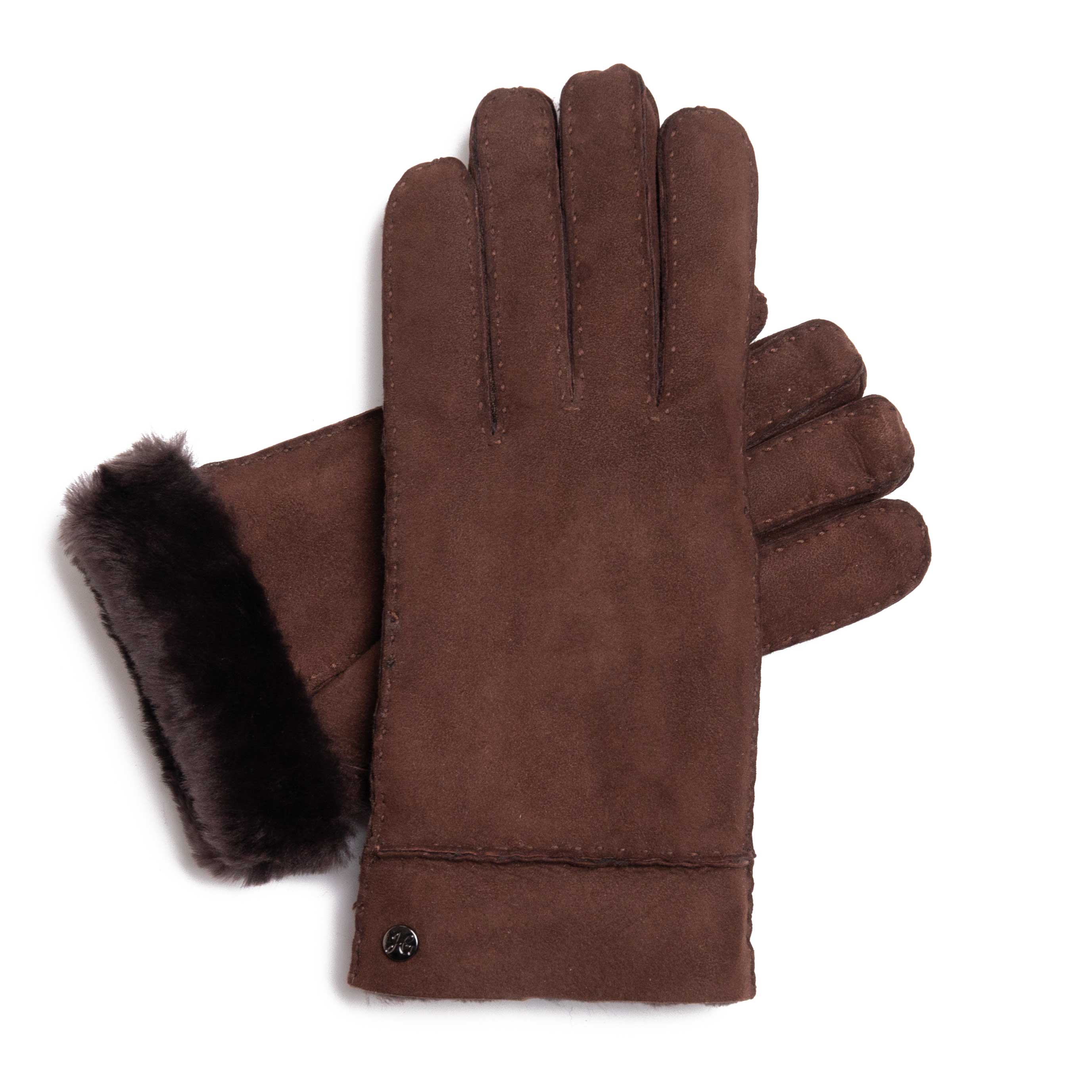 EVA- Lammvelours-Lederhandschuhe mit Merino-Lammfell