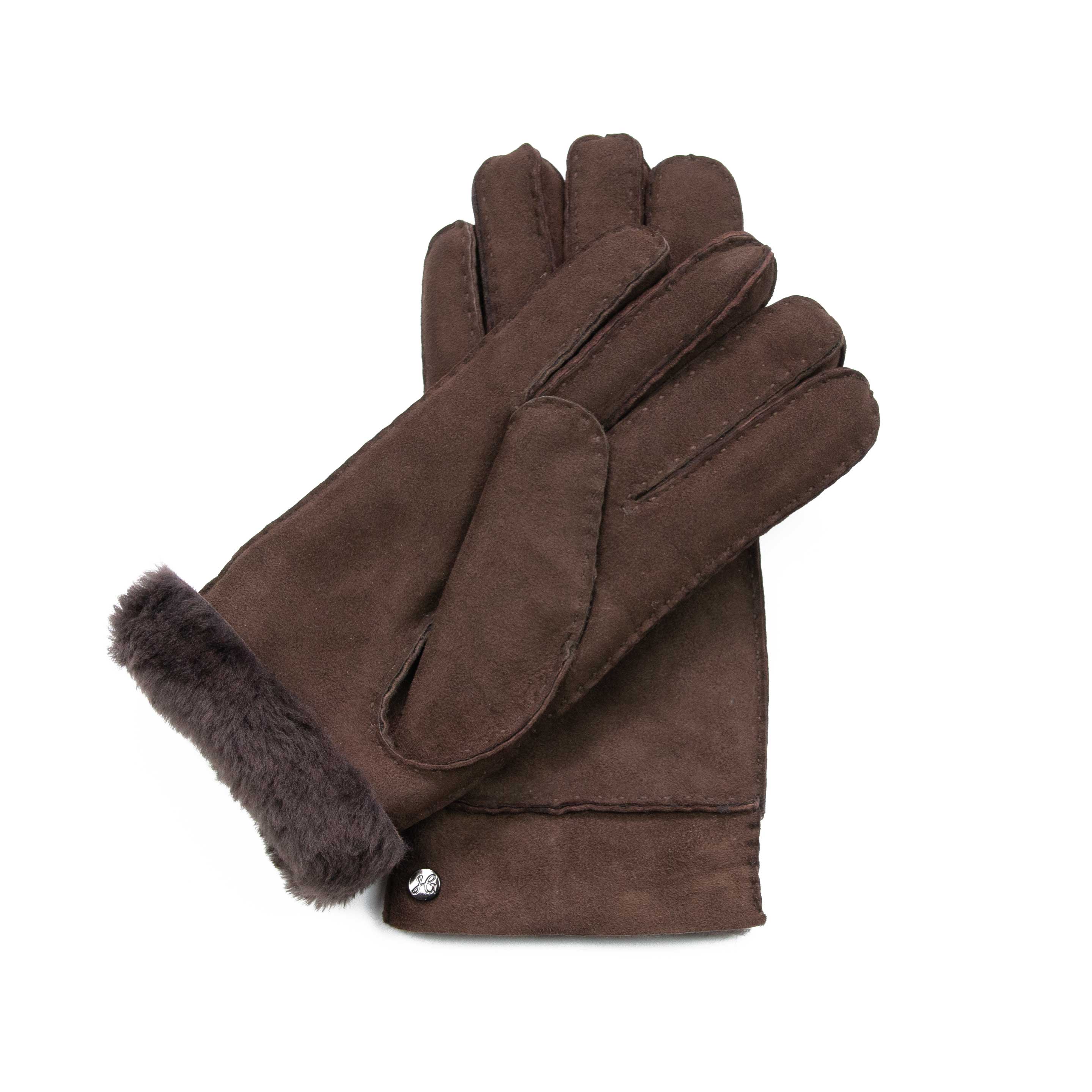 ADAM - Lammvelours Herrenhandschuhe mit Merino-Lammfellfütterung
