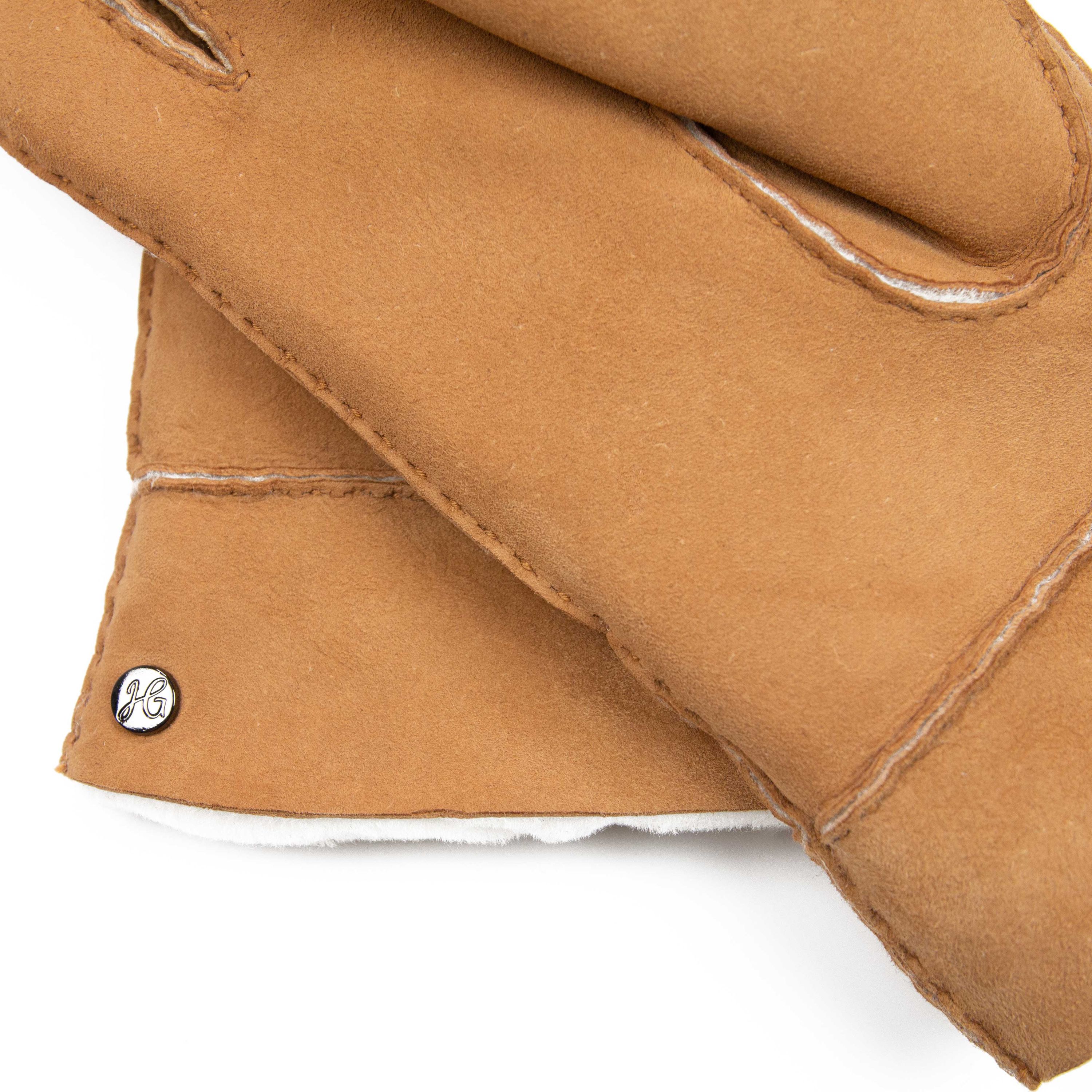 EVA- Lammvelours-Lederhandschuhe mit Merino-Lammfell