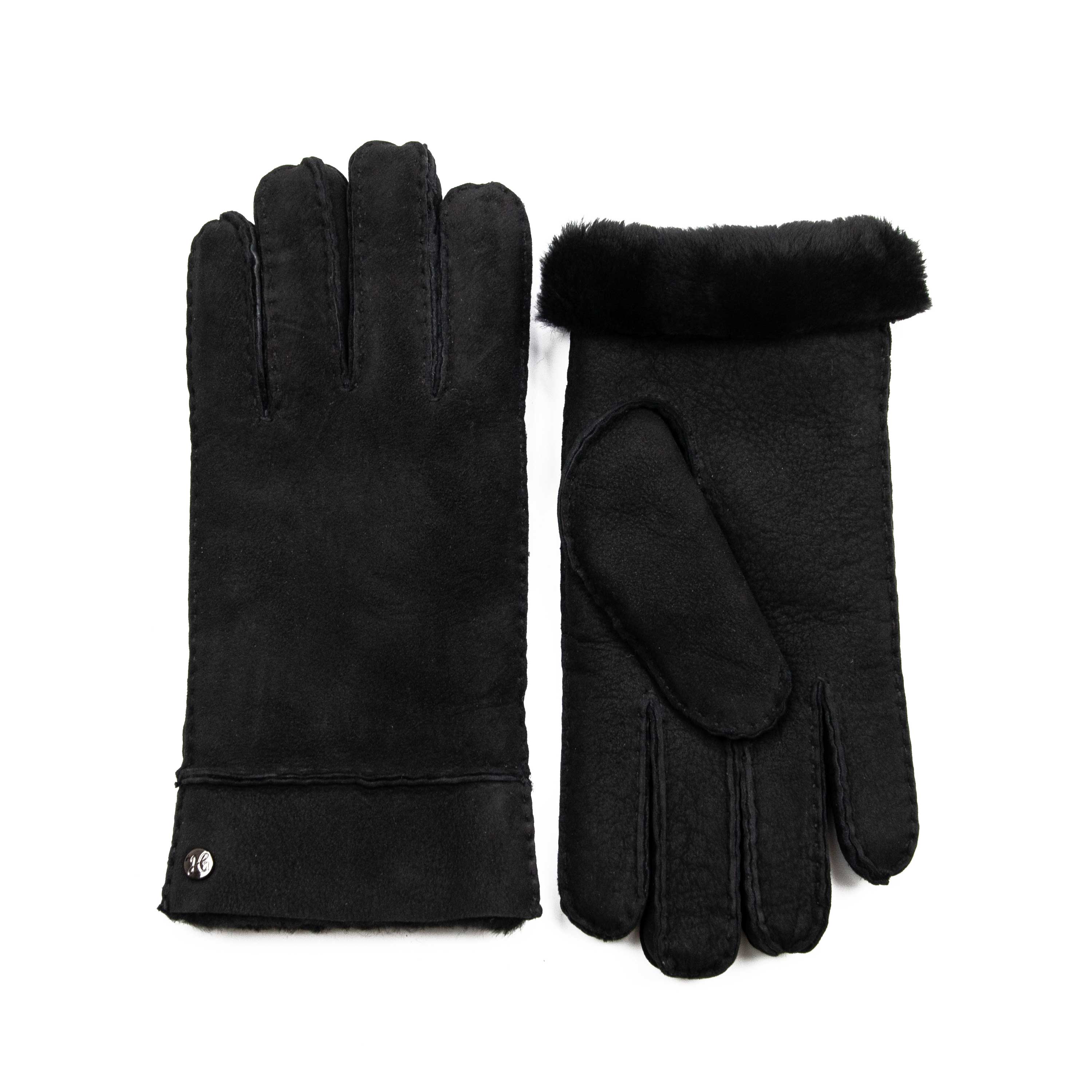 EVA- Lammvelours-Lederhandschuhe mit Merino-Lammfell