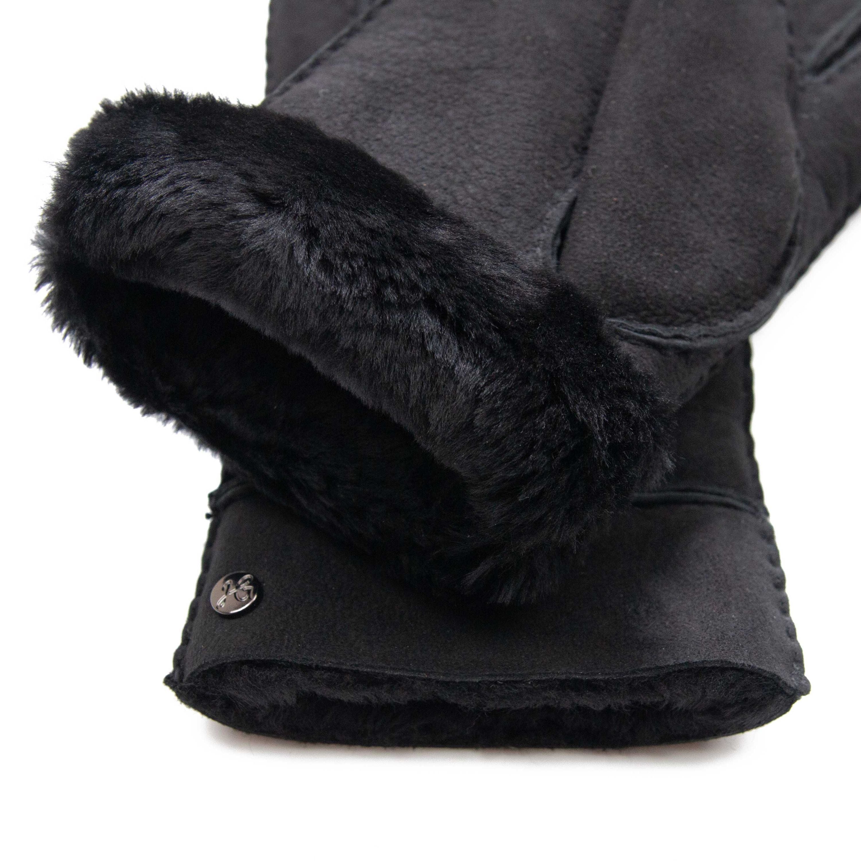 EVA- Lammvelours-Lederhandschuhe mit Merino-Lammfell
