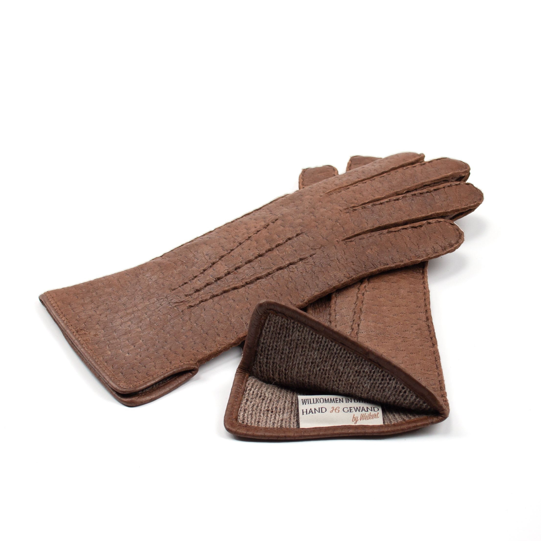 ERNA - Peccaryleder Damenhandschuhe mit Alpaka-Fütterung