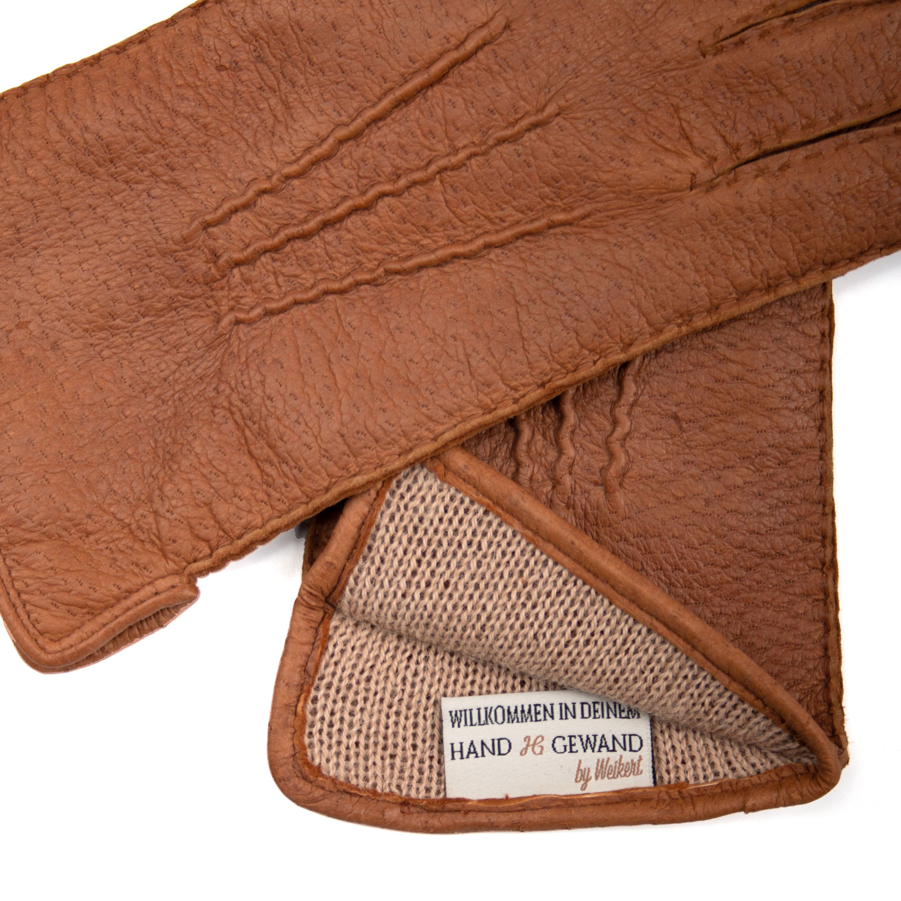 ERNA - Peccaryleder Damenhandschuhe mit Alpaka-Fütterung