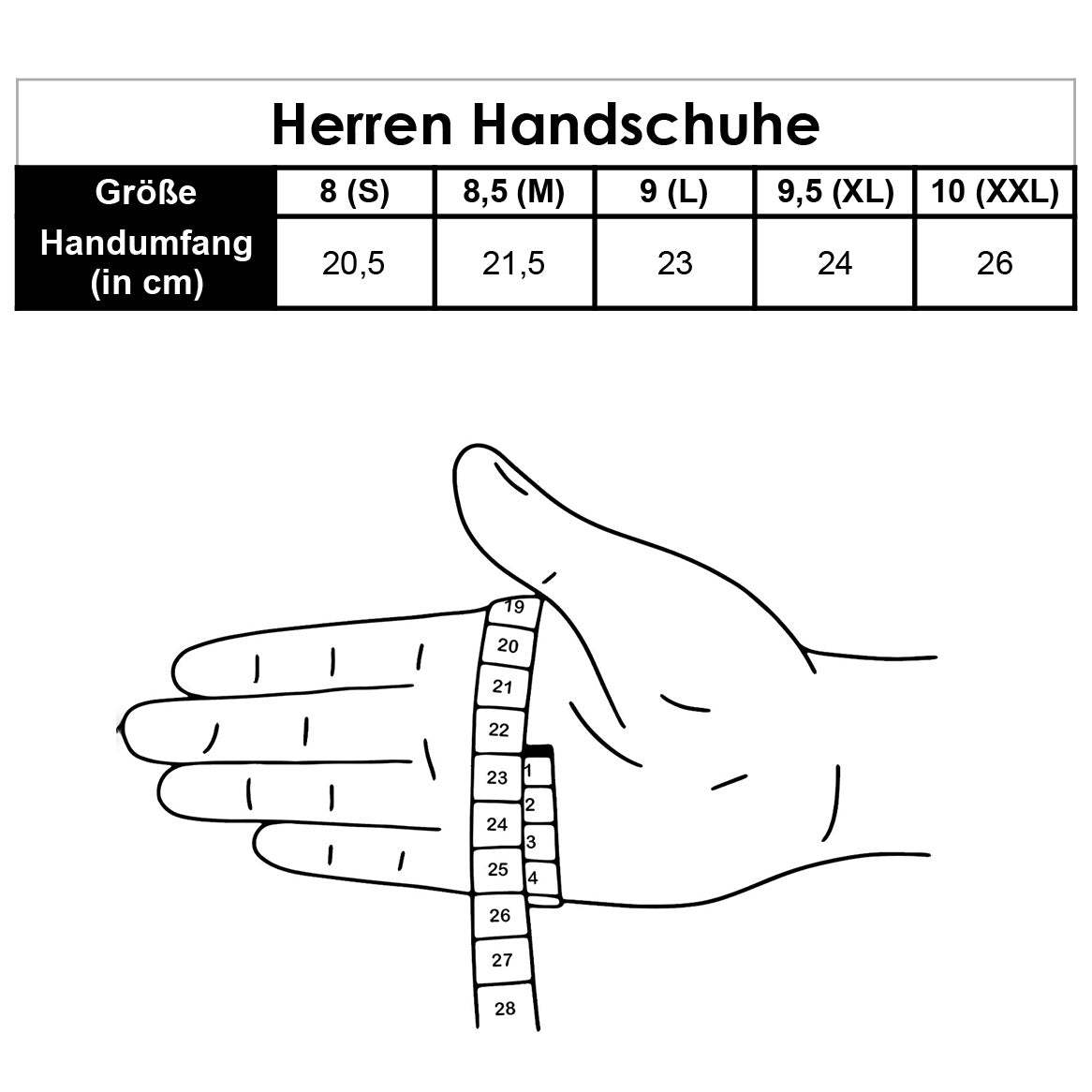 ADAM - Lammvelours Herrenhandschuhe mit Merino-Lammfellfütterung