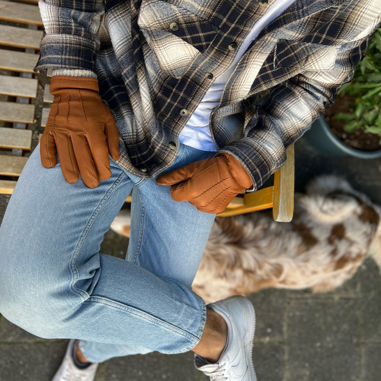HARRY - Hirschleder Herrenhandschuhe mit Kaschmir-Fütterung