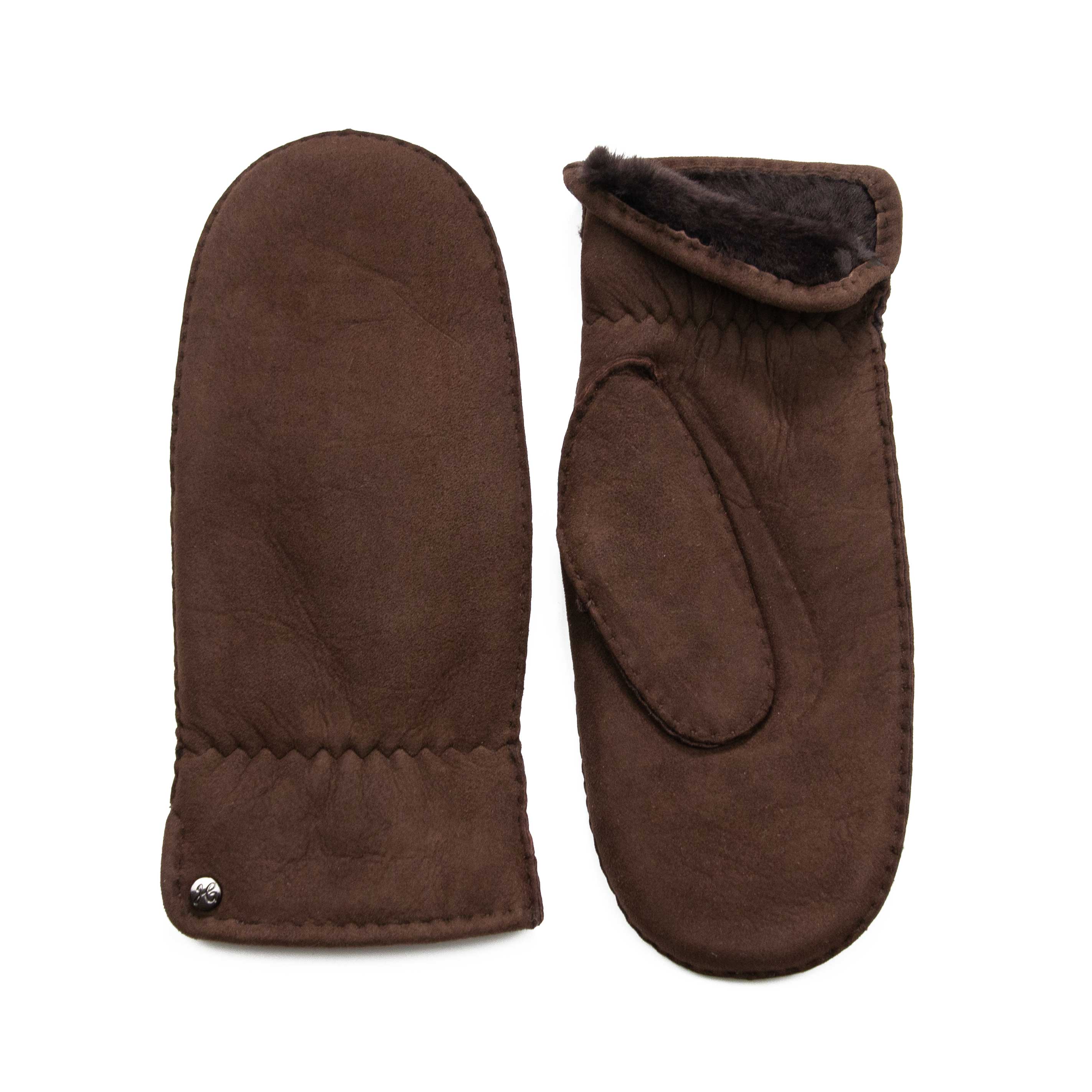 Lilly - Lammvelours Damenfäustling mit Merino Lammfell-Fütterung