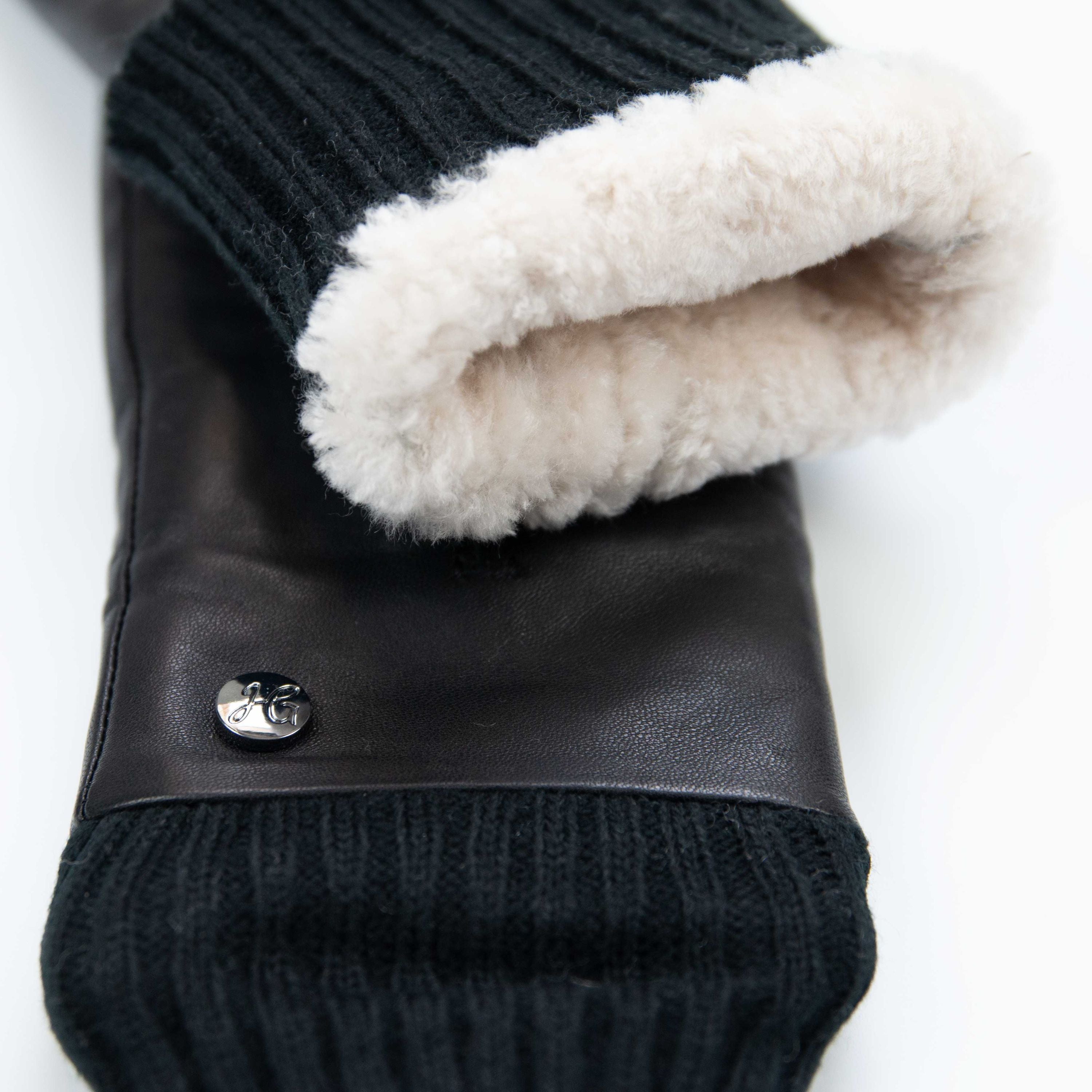 Milou - Lammleder Damenhandschuhe mit Lammfell-Fütterung - Touchfunktion