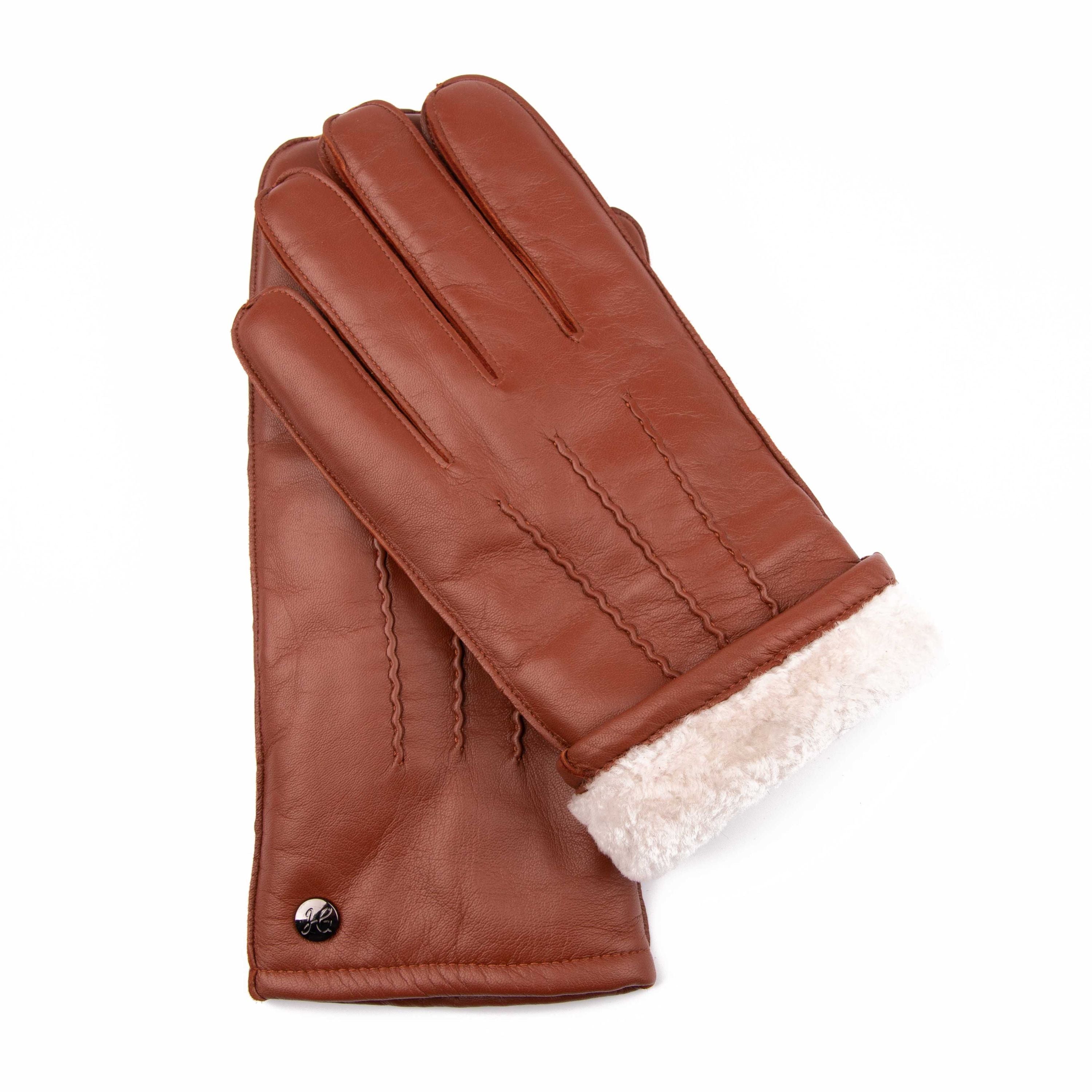 Mr. PROKOP – Lammlederhandschuhe mit Lammfell-Fütterung - Touchfunktion