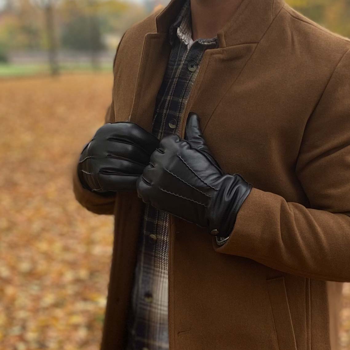 Mr. PROKOP – Lammlederhandschuhe mit Lammfell-Fütterung - Touchfunktion