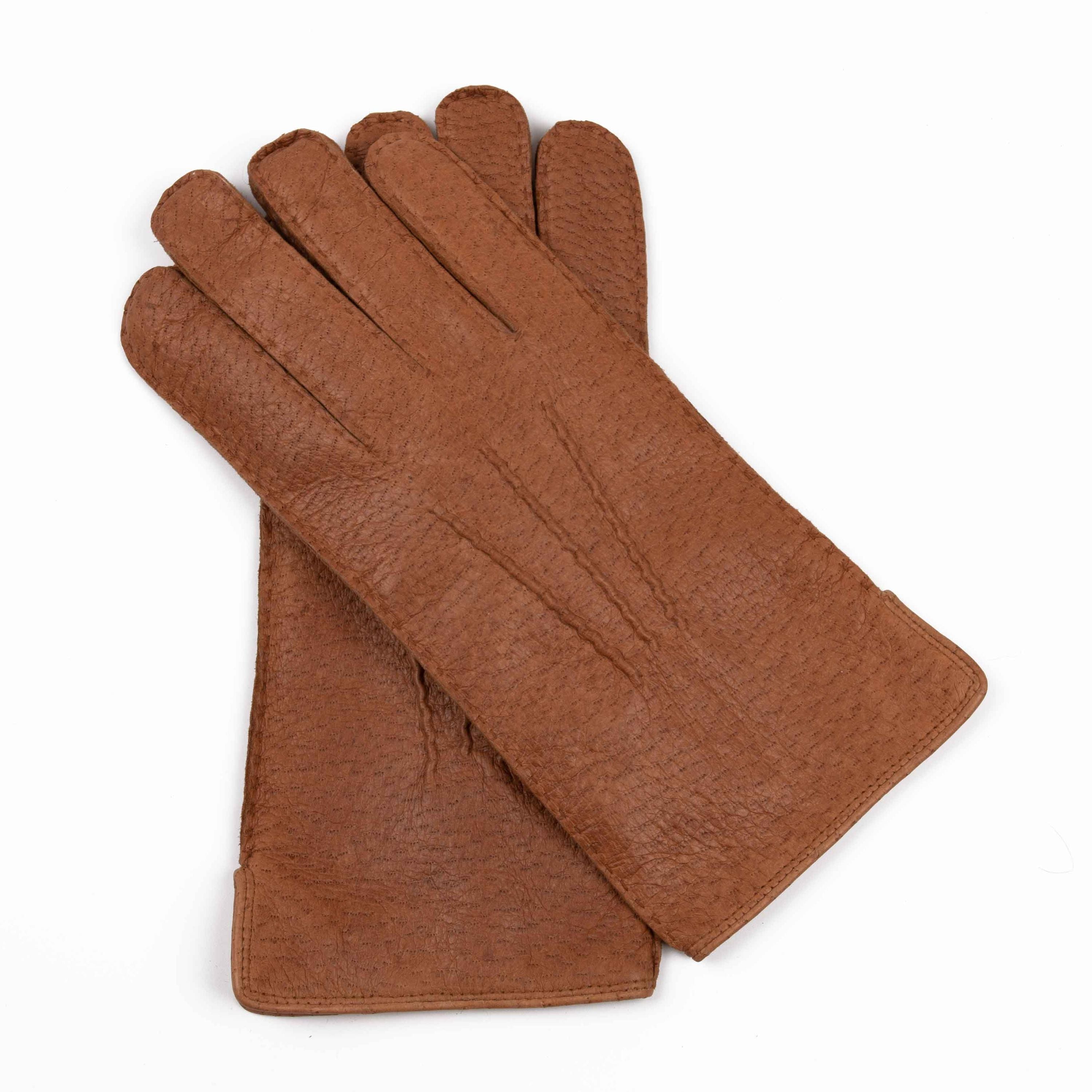 Sir Helmut - Peccaryleder Herrenhandschuhe mit Alpaka-Fütterung